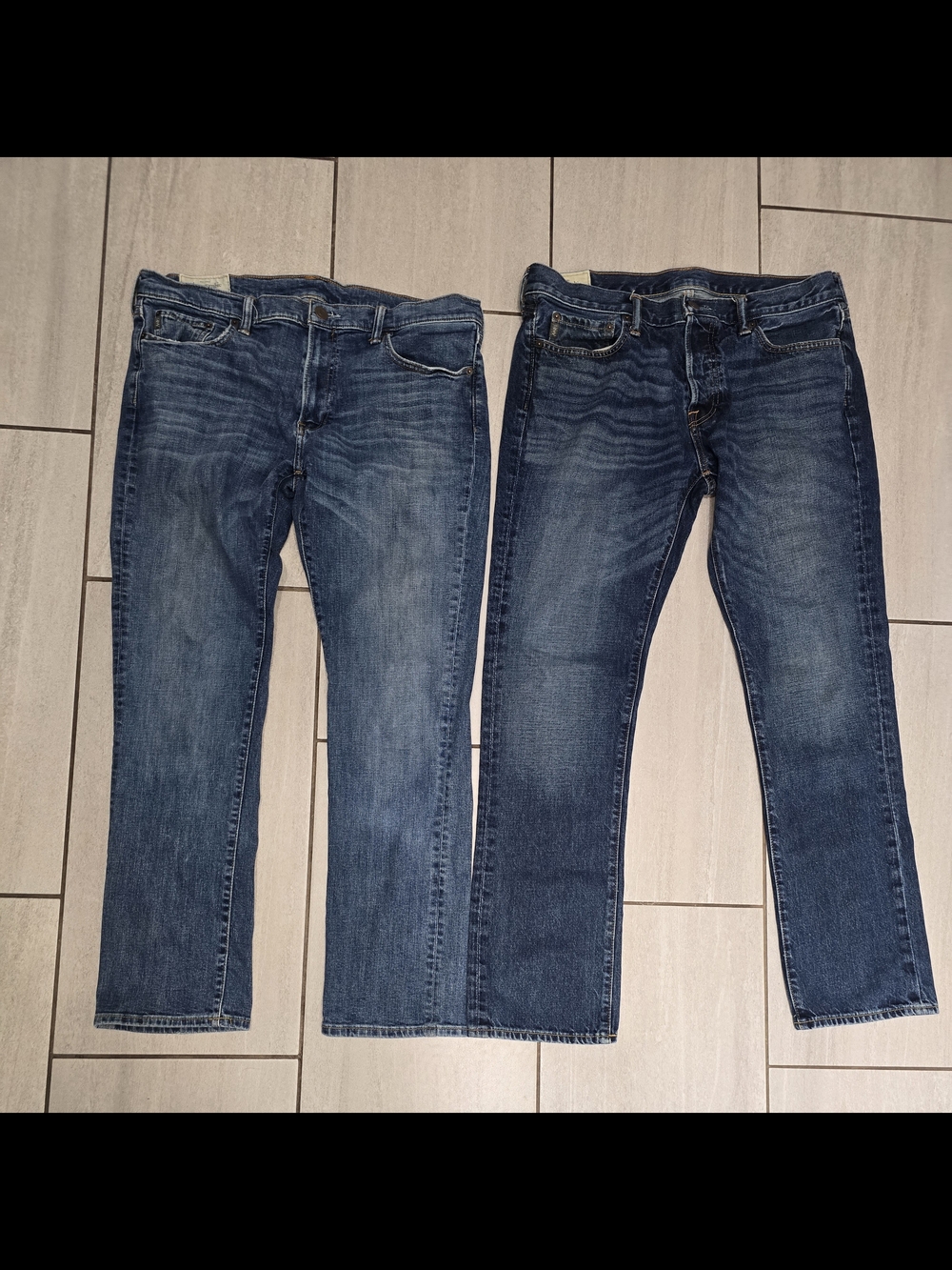 Abercrombie & Fitch Mens Jeans Bundle 36x32 Straight Leg Medium Dark Wash Lot 2
